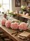 2PC Romantic 18-Inch Pink Hydrangea Stem- Charming 7-Inch Diameter - Ideal for Home Décor, Wedding Centerpieces, and Special Occasion Floral Designs, Floral Home by Artificial Flowers